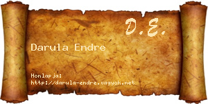 Darula Endre névjegykártya